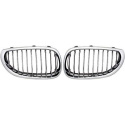 BMW 5-Serie E60/E61 03-07 Enkelribbad Krom/Svart Sportgrill / Njurar DIEDERICHS
