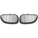 BMW 5-Serie E60/E61 03-10 Enkelribbad Blanksvart Sportgrill / Njurar Performance-Look DIEDERICHS