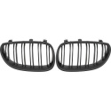 BMW 5-Serie E60/E61 03-10 Dubbelribbad Mattsvart Sportgrill / Njurar Performance-Look DIEDERICHS
