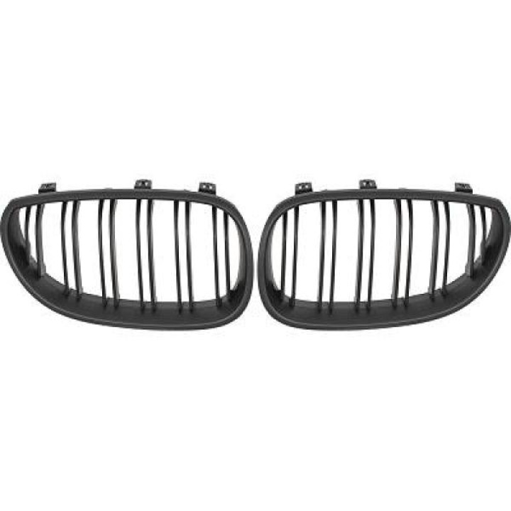 BMW 5-Serie E60/E61 03-10 Dubbelribbad Mattsvart Sportgrill / Njurar Performance-Look DIEDERICHS i gruppen Välj bilmodell / BMW / 5-serie (E60-E61) 03-10 / Styling hos DDESIGN Scandinavia AB (1224641)