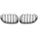 BMW 5-Serie E60/E61 03-10 Dubbelribbad Kromad Sportgrill / Njurar Sport-Look DIEDERICHS