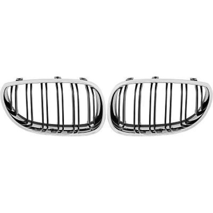 BMW 5-Serie E60/E61 03-10 Dubbelribbad Kromad Sportgrill / Njurar Sport-Look DIEDERICHS i gruppen Välj bilmodell / BMW / 5-serie (E60-E61) 03-10 / Styling hos DDESIGN Scandinavia AB (1224642)