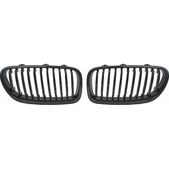 BMW 5-Serie F10/F11 10-13 Enkelribbad Kolfiberlook Sportgrill / Njurar DIEDERICHS i gruppen Välj bilmodell / BMW / 5-serie (F07-F10-F11) 11-17 / Styling / Grill hos DDESIGN Scandinavia AB (1225440)