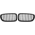 BMW 5-Serie F10/11 10-13 Enkelribbad Blanksvart Sportgrill / Njurar DIEDERICHS
