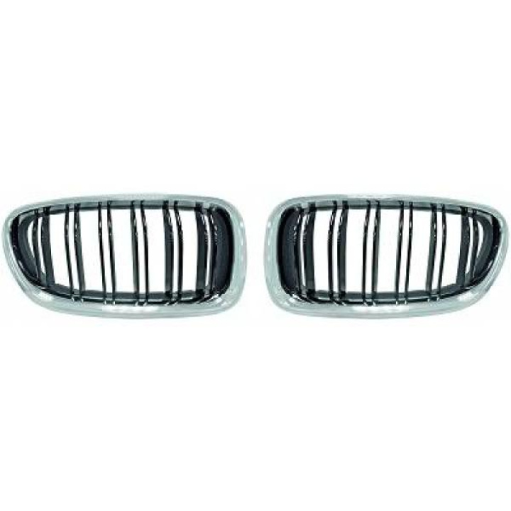 BMW 5-Serie F10/F11 13-17 Dubbelribbad Krom/Svart Sportgrill / Njurar DIEDERICHS i gruppen Välj bilmodell / BMW / 5-serie (F07-F10-F11) 11-17 / Styling / Grill hos DDESIGN Scandinavia AB (1225640)