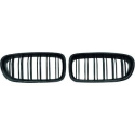 BMW 5-Serie F10/F11 13-17 Dubbelribbad Blanksvart Sportgrill / Njurar DIEDERICHS
