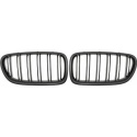 BMW 5-Serie F10/F11 13-17 Dubbelribbad Mattsvart Sportgrill / Njurar DIEDERICHS