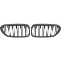 BMW 5-Serie G30/G31 17-20 Dubbelribbad Mattsvart Sportgrill / Njurar Sport-Look DIEDERICHS