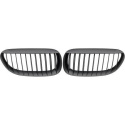 BMW 6-Serie E63/E64 03-10 Enkelribbad Mattsvart Sportgrill / Njurar Performance-Look DIEDERICHS