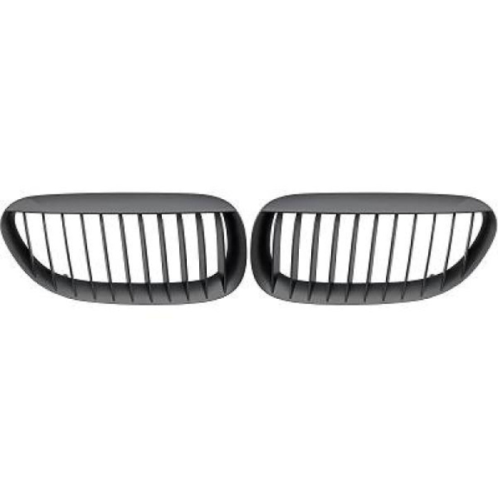 BMW 6-Serie E63/E64 03-10 Enkelribbad Mattsvart Sportgrill / Njurar Performance-Look DIEDERICHS i gruppen Välj bilmodell / BMW / 6-serie (E63-E64) 03-10 / Styling / Grill hos DDESIGN Scandinavia AB (1230340)