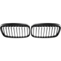 BMW 2-Serie F45/F46 14+ Enkelribbad Mattsvart Sportgrill / Njurar Performance-Look DIEDERICHS