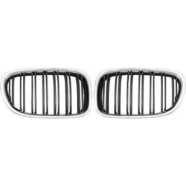 BMW 7-Serie F01 08-12 Dubbelribbad Krom/Svart Sportgrill / Njurar DIEDERICHS i gruppen Välj bilmodell / BMW / 7-serie (F01-F02) 08-15 / Styling hos DDESIGN Scandinavia AB (1244240)