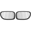 BMW 7-Serie F01 12-15 Enkelribbad Blanksvart Sportgrill / Njurar Performance-Look DIEDERICHS