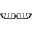 BMW 4-Serie F32/33/36 13-21 Enkelribbad Blanksvart Sportgrill / Njurar Performance-Look DIEDERICHS