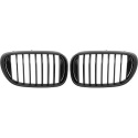 BMW 7-Serie G11 15-19 Enkelribbad Mattsvart Sportgrill / Njurar Performance-Look DIEDERICHS