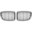 BMW X1 E84 09-15 Enkelribbad Kromad Sportgrill / Njurar DIEDERICHS