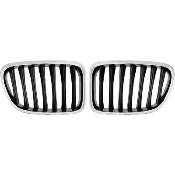 BMW X1 E84 09-15 Enkelribbad Krom/Svart Sportgrill / Njurar DIEDERICHS i gruppen Välj bilmodell / BMW / X1 (E84) 09-15 / Styling / Grill hos DDESIGN Scandinavia AB (1265440)
