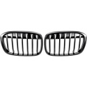 BMW X1 F48 15-19 Enkelribbad Mattsvart Sportgrill / Njurar Performance-Look DIEDERICHS