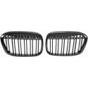 BMW X1 F48 15-19 Dubbelribbad Blanksvart Sportgrill / Njurar Sport-Look DIEDERICHS