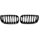 BMW X3 E83 03-08 Enkelribbad Blanksvart Sportgrill / Njurar Performance-Look DIEDERICHS