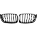 BMW X3 F25 14-18 Dubbelribbad Mattsvart Sportgrill / Njurar Sport-Look DIEDERICHS