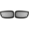 BMW 1-Serie E87 07-11 Enkelribbad Svart Sportgrill / Njurar DIEDERICHS