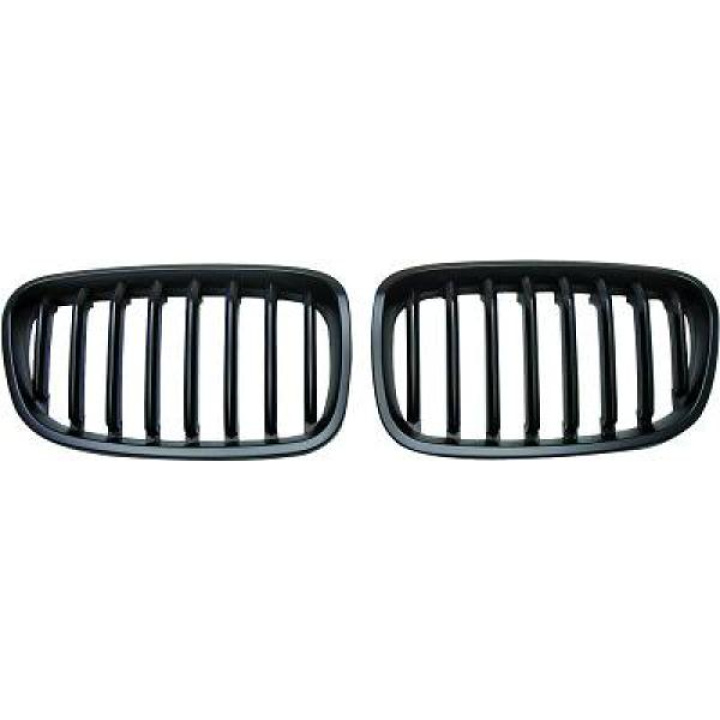 BMW 1-Serie F20/F21 11-15 Enkelribbad Mattsvart Sportgrill / Njurar DIEDERICHS i gruppen Välj bilmodell / BMW / 1-serie 2-serie (F20-F23) 2011-2019 / Styling / Grill hos DDESIGN Scandinavia AB (1281240)