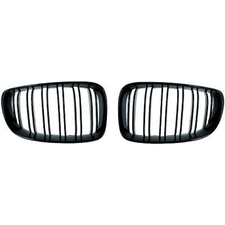 BMW 1-Serie F20 11-15 Dubbelribbad Blanksvart Sportgrill / Njurar Performance-Look DIEDERICHS i gruppen Välj bilmodell / BMW / 1-serie 2-serie (F20-F23) 2011-2019 / Styling / Grill hos DDESIGN Scandinavia AB (1281640)