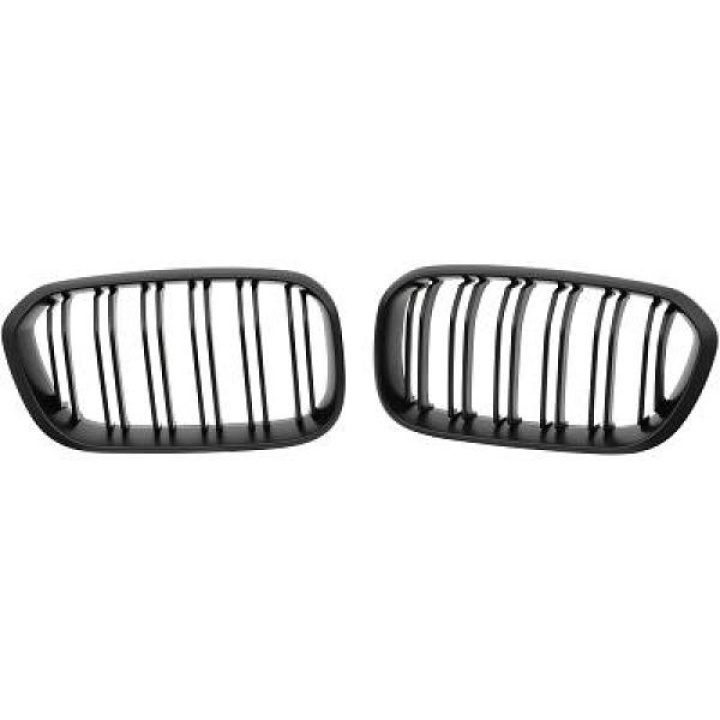 BMW 1-Serie F20/F21 15-19 Dubbelribbad Mattsvart Sportgrill / Njurar Performance-Look DIEDERICHS i gruppen Välj bilmodell / BMW / 1-serie 2-serie (F20-F23) 2011-2019 / Styling / Grill hos DDESIGN Scandinavia AB (1281740)