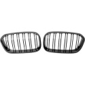 BMW 1-Serie F20/F21 15-19 Dubbelribbad Blanksvart Sportgrill / Njurar Performance-Look DIEDERICHS
