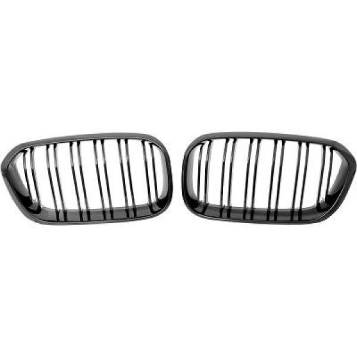 BMW 1-Serie F20/F21 15-19 Dubbelribbad Blanksvart Sportgrill / Njurar Performance-Look DIEDERICHS i gruppen Välj bilmodell / BMW / 1-serie 2-serie (F20-F23) 2011-2019 / Styling / Grill hos DDESIGN Scandinavia AB (1281741)