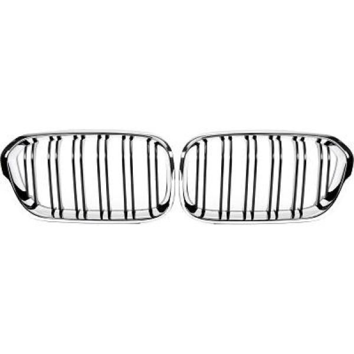 BMW 1-Serie F20 15-19 Dubbelribbad Kromad Sportgrill / Njurar Performance-Look DIEDERICHS i gruppen Välj bilmodell / BMW / 1-serie 2-serie (F20-F23) 2011-2019 / Styling / Grill hos DDESIGN Scandinavia AB (1281841)