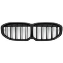 BMW 1-Serie F40 2020-2024 Dubbelribbad Blanksvart Motorsport-Look Sportgrill / Njurar DIEDERICHS
