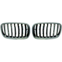BMW X5/X6 E70 07-13 Enkelribbad Krom/Svart Sportgrill / Njurar DIEDERICHS