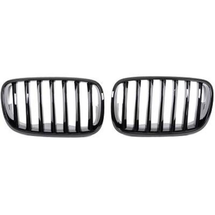 BMW X5/X6 E70 07-13 Enkelribbad Blanksvart Sportgrill Performance-Look DIEDERICHS i gruppen Välj bilmodell / BMW / X6 (E71) 08-14 / Styling hos DDESIGN Scandinavia AB (1291440)