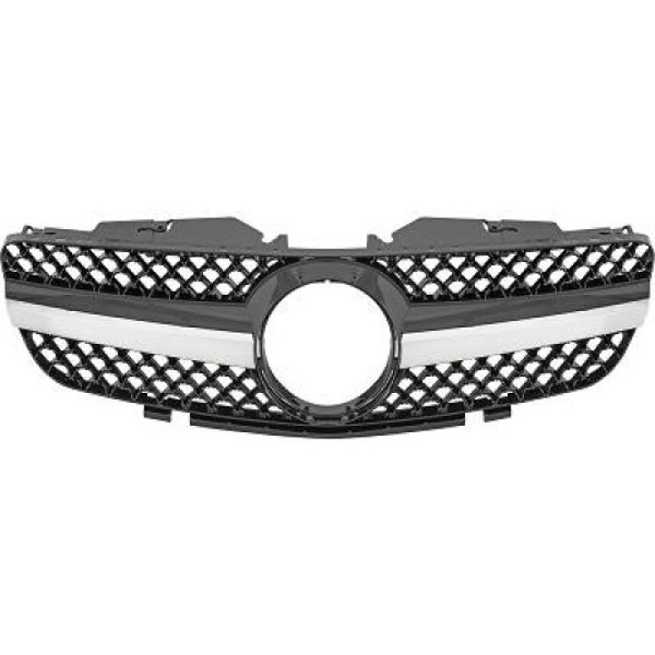 MERCEDES SL-Class R230 01-08 Krom/Svart Sportgrill DIEDERICHS i gruppen Välj bilmodell / Mercedes Benz / SL-Class 01-12 (R230) / Styling / Grill hos DDESIGN Scandinavia AB (1600440)