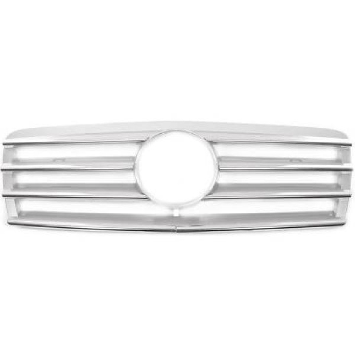 MERCEDES E-Class W210 96-99 Ribbad Silver/Krom Sportgrill AMG Sport-Look DIEDERICHS i gruppen Välj bilmodell / Mercedes Benz / E-Class 95-02 (W210) / Styling hos DDESIGN Scandinavia AB (1614341)