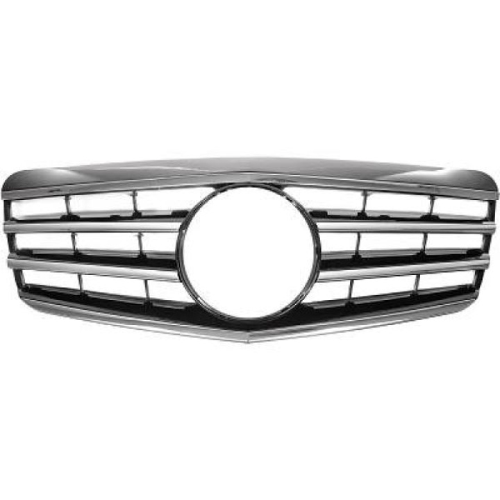 MERCEDES E-Class W211 06-09 Ribbad Svart/Krom Sportgrill CL-Look DIEDERICHS i gruppen Välj bilmodell / Mercedes Benz / E-Class 02-09 (W211) / Styling hos DDESIGN Scandinavia AB (1615440)