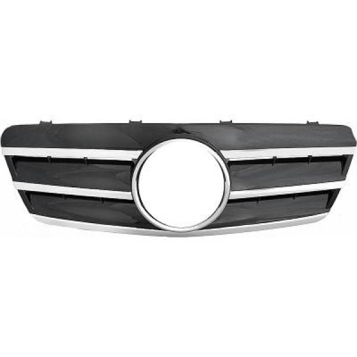 MERCEDES CLK-Class W208 97-02 Svart/Krom Sportgrill CL-Look DIEDERICHS i gruppen Välj bilmodell / Mercedes Benz / CLK-Class 97-03 (W208) / Exterior hos DDESIGN Scandinavia AB (1625240)