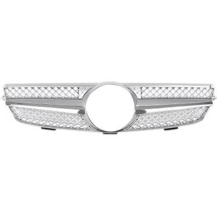 MERCEDES CLK-Class W209 02-09 Silver/Krom Sportgrill SL-Look DIEDERICHS i gruppen Välj bilmodell / Mercedes Benz / CLK-Class 02-10 (W209) / Styling hos DDESIGN Scandinavia AB (1626243)