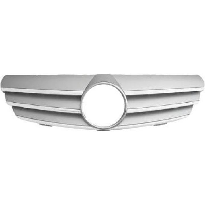 MERCEDES CLK-Class W209 02+ Silver/Krom Sportgrill CL-Look DIEDERICHS i gruppen Välj bilmodell / Mercedes Benz / CLK-Class 02-10 (W209) / Styling hos DDESIGN Scandinavia AB (1626340)