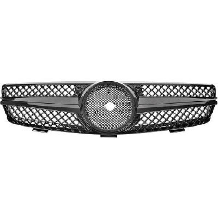 MERCEDES CLK-Class W209 02-09 Svart Sportgrill SL-Look DIEDERICHS i gruppen Välj bilmodell / Mercedes Benz / CLK-Class 02-10 (W209) / Styling hos DDESIGN Scandinavia AB (1626341)