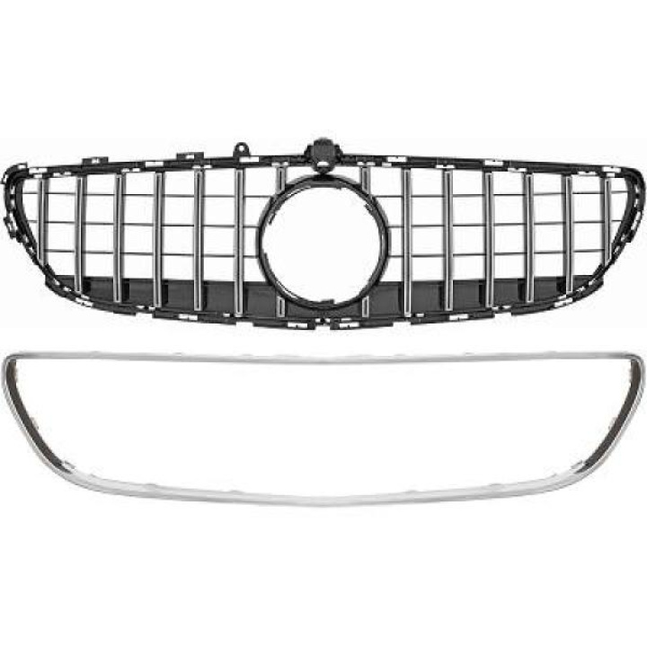 MERCEDES CLS-Class C218 15-17 Svart/Krom Panamericana Sportgrill AMG/GT-Look (med ADAS) DIEDERICHS i gruppen Välj bilmodell / Mercedes Benz / CLS-Class 10-18 (C218) / Styling hos DDESIGN Scandinavia AB (1650440)