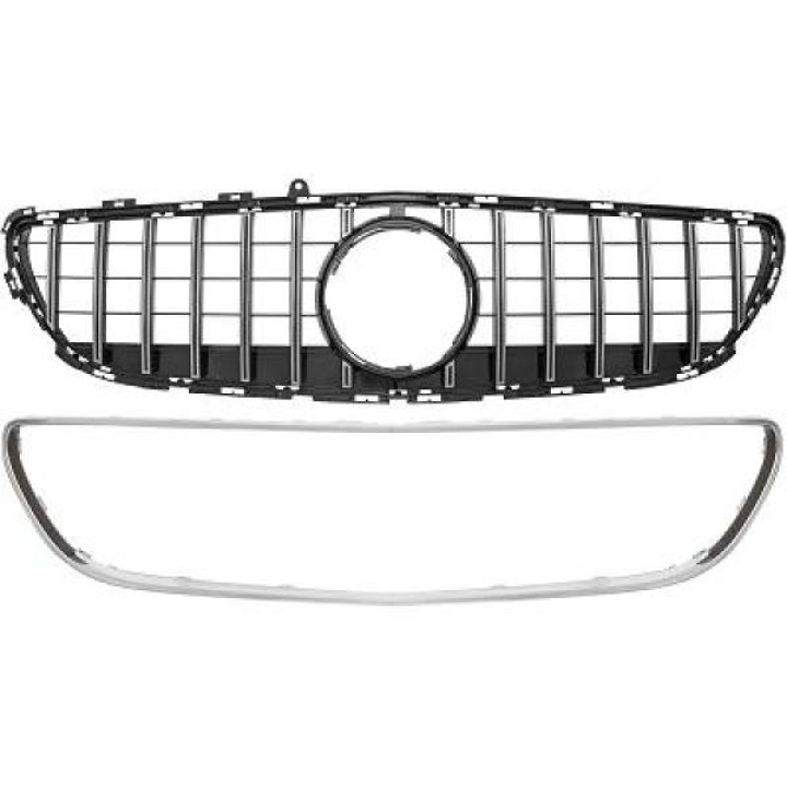 MERCEDES CLS-Class C218 15-17 Svart/Krom Panamericana Sportgrill AMG/GT-Look (utan ADAS) DIEDERICHS i gruppen Välj bilmodell / Mercedes Benz / CLS-Class 10-18 (C218) / Styling hos DDESIGN Scandinavia AB (1650442)