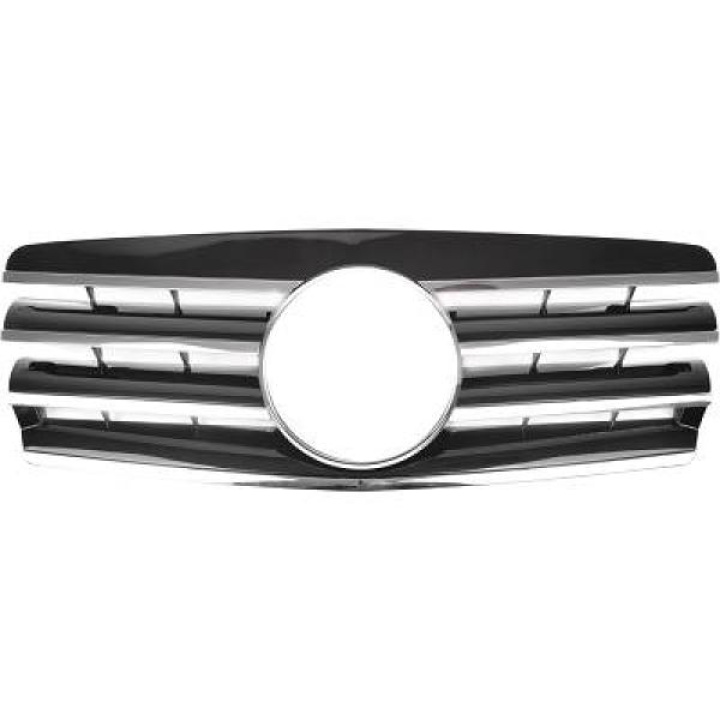 MERCEDES C-Class W202 92-99 Ribbad Svart/Krom Sportgrill AMG Sport-Look DIEDERICHS i gruppen Välj bilmodell / Mercedes Benz / C-Class 93-01 (W202) / Styling / Grill hos DDESIGN Scandinavia AB (1670340)