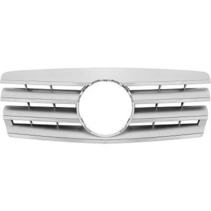 MERCEDES C-Class W202 93-00 Ribbad Silver/Krom Sportgrill AMG Sport-Look DIEDERICHS i gruppen Välj bilmodell / Mercedes Benz / C-Class 93-01 (W202) / Styling / Grill hos DDESIGN Scandinavia AB (1670341)