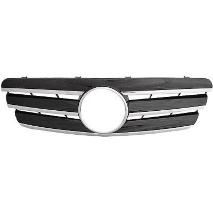 MERCEDES C-Class W203 00-07 Tjock Ribbad Svart/Krom Sportgrill CL-AMG Sport-Look (ej cupé) DIEDERICHS i gruppen Välj bilmodell / Mercedes Benz / C-Class 00-08 (W203) / Styling hos DDESIGN Scandinavia AB (1671240)