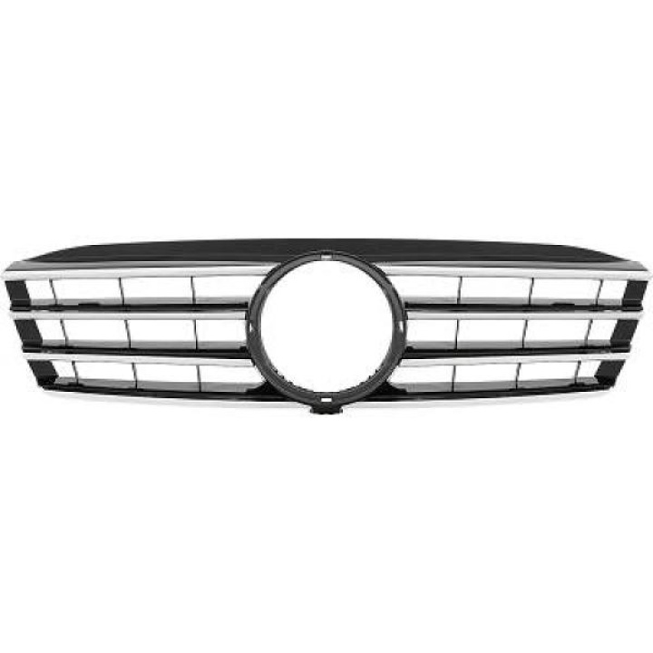 MERCEDES C-Class W203 00-07 Ribbad Krom/Svart Sportgrill CL-AMG Sport-Look (ej cupé) DIEDERICHS i gruppen Välj bilmodell / Mercedes Benz / C-Class 00-08 (W203) / Styling hos DDESIGN Scandinavia AB (1671241)