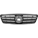 MERCEDES C-Class W203 00-07 Ribbad Svart Sportgrill AMG Sport-Look DIEDERICHS