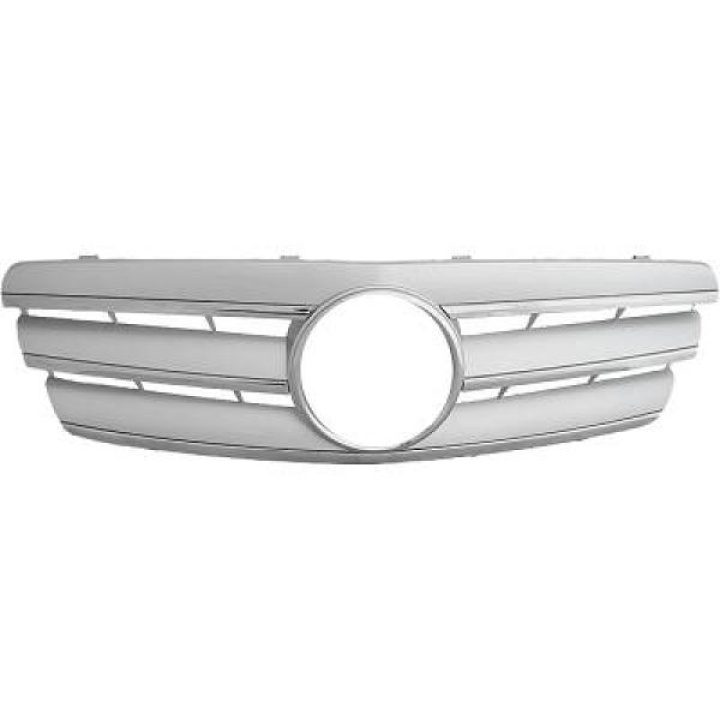 MERCEDES C-Class W203 00-07 Ribbad Krom/Silver Sportgrill CL-AMG Sport-Look DIEDERICHS i gruppen Välj bilmodell / Mercedes Benz / C-Class 00-08 (W203) / Styling hos DDESIGN Scandinavia AB (1671340)